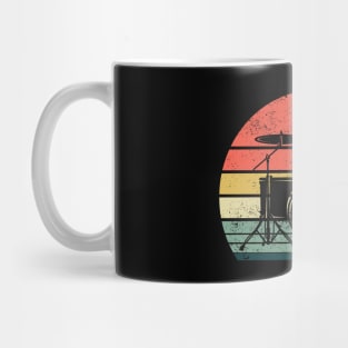 Drums Musical Instrument Vintage Retro Sunset Mug